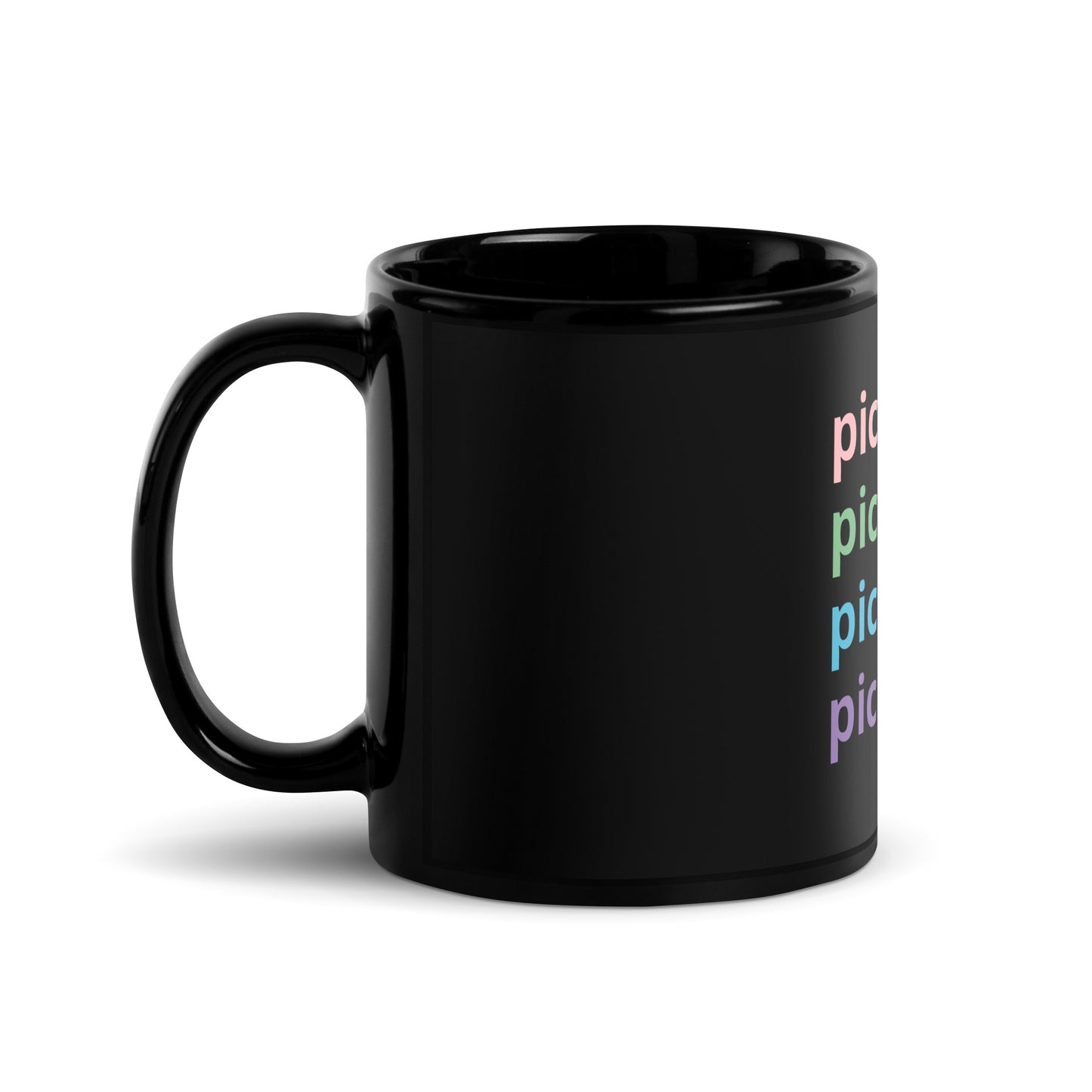 Pickleball - 11 oz Black Glossy Mug