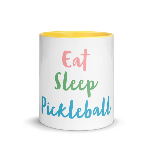 Eat, Sleep, Pickleball - 11oz Mug with Color Inside